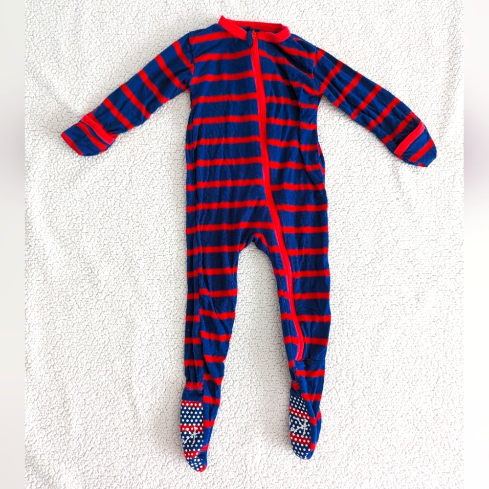 KicKee Pants striped footed pajamas- 6-9 month baby
